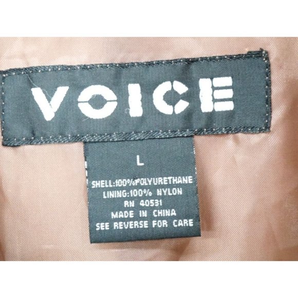 Vintage Voice Patchwork Jacket Brown-Multi RN40531 Women's Polyurethane/Nylon - Picture 7 of 7